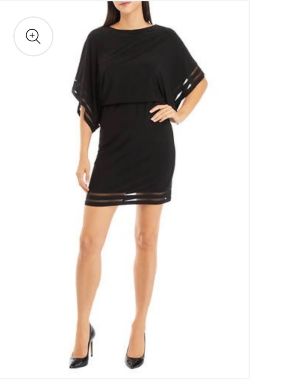 👗Jessica Howard kimono sleeve blouson Women's Black dress